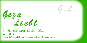 geza liebl business card